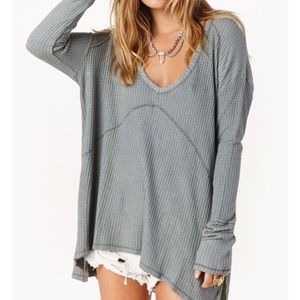 Free People Thermal Sweater - Light Grey